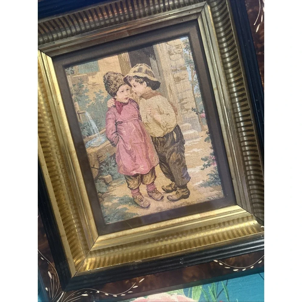 VTG Belgium Tapestry, Point deRose East Lake Victorian Frame 13x12